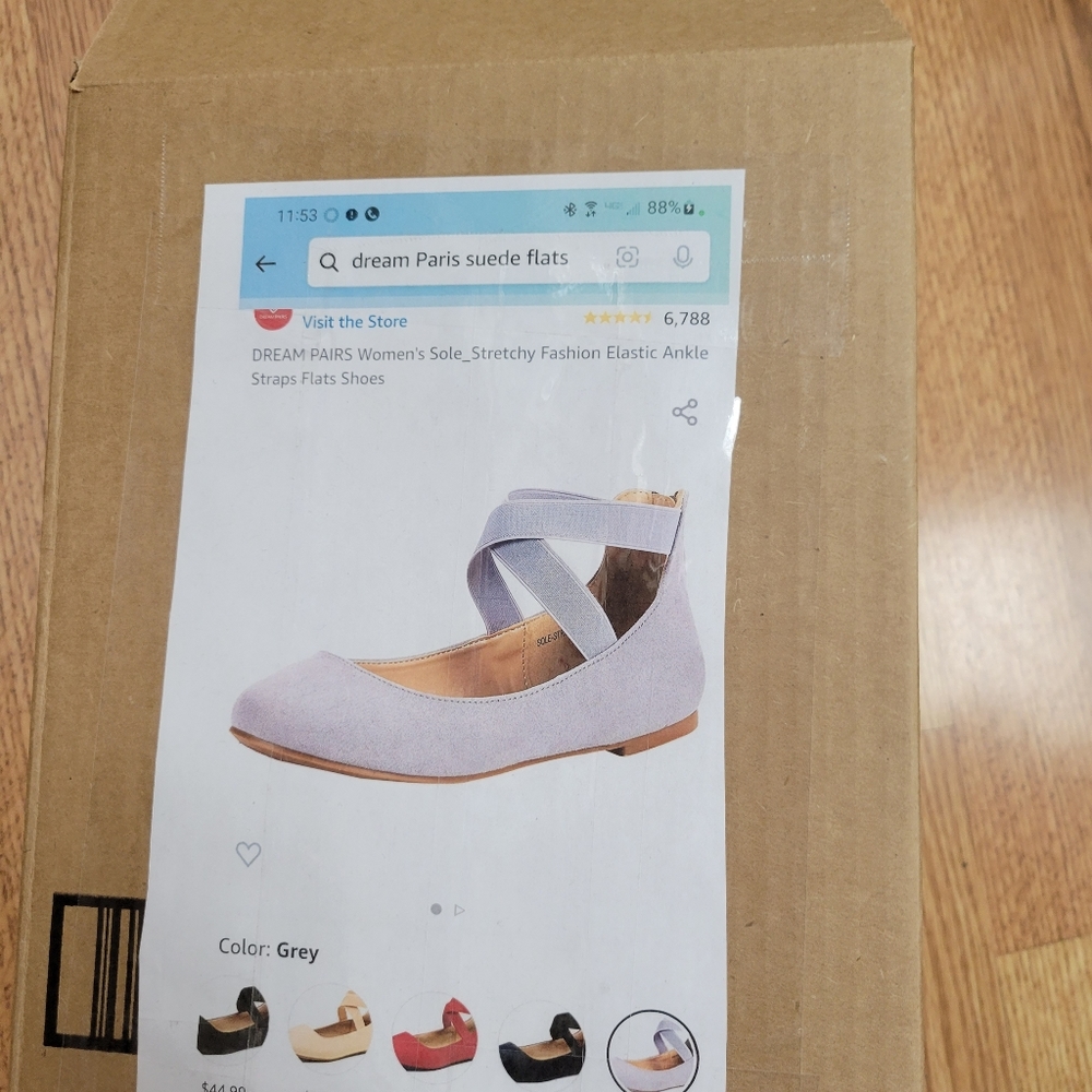 New Dreampairs Stretchy elastic ankle suede ballet shoes - Picture 4 of 4